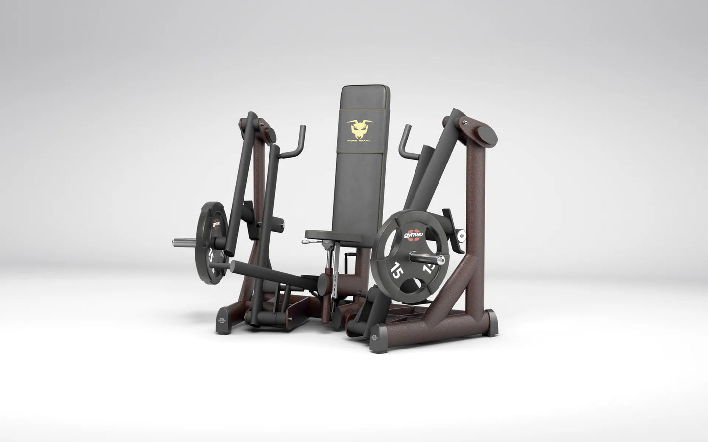 GYM80 4328 PURE KRAFT SEATED CHEST PRESS DUAL - Devine Fitness Equipment