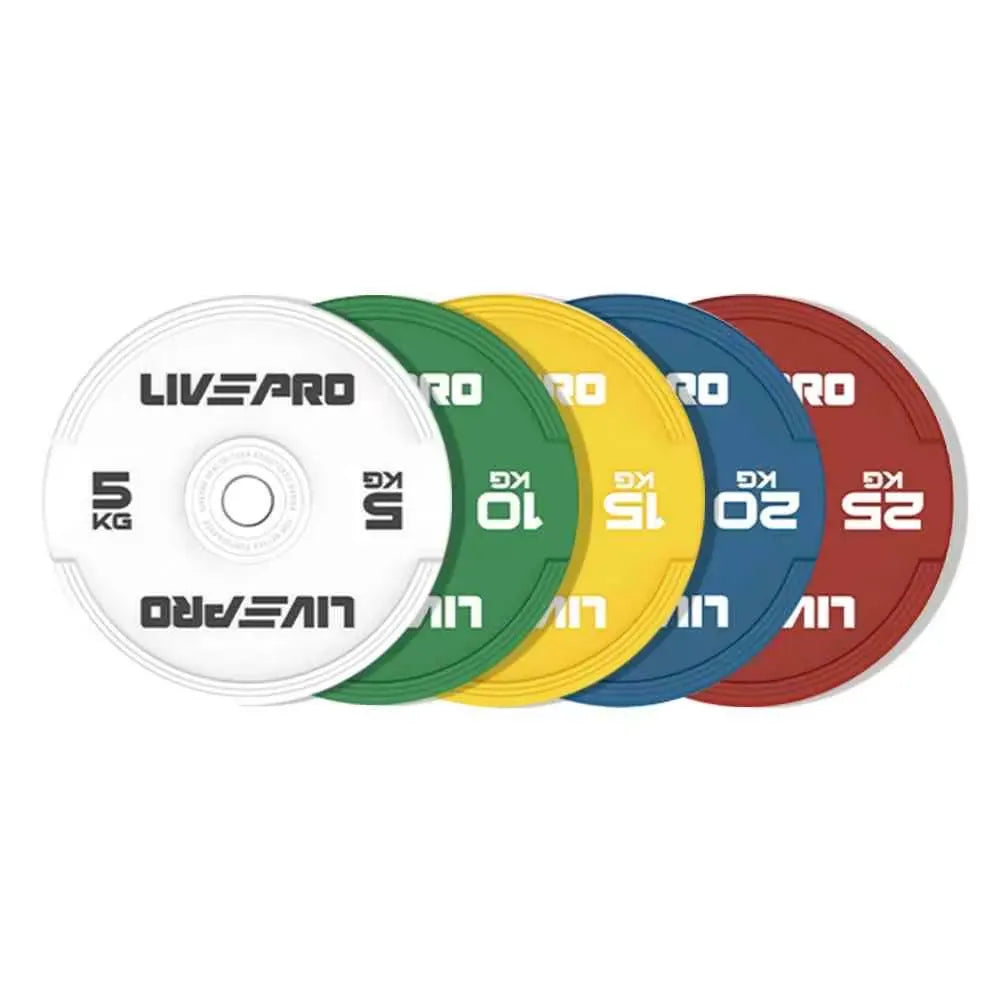 Live Pro Elite Coloured Bumper Plate 5kg single LP8332 - Devine Fitness Equipment