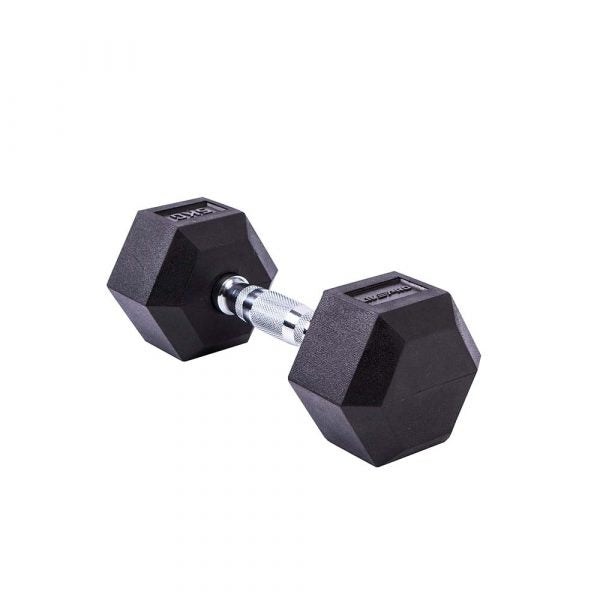 LIVE PRO Hexagonal Rubber Dumbbell