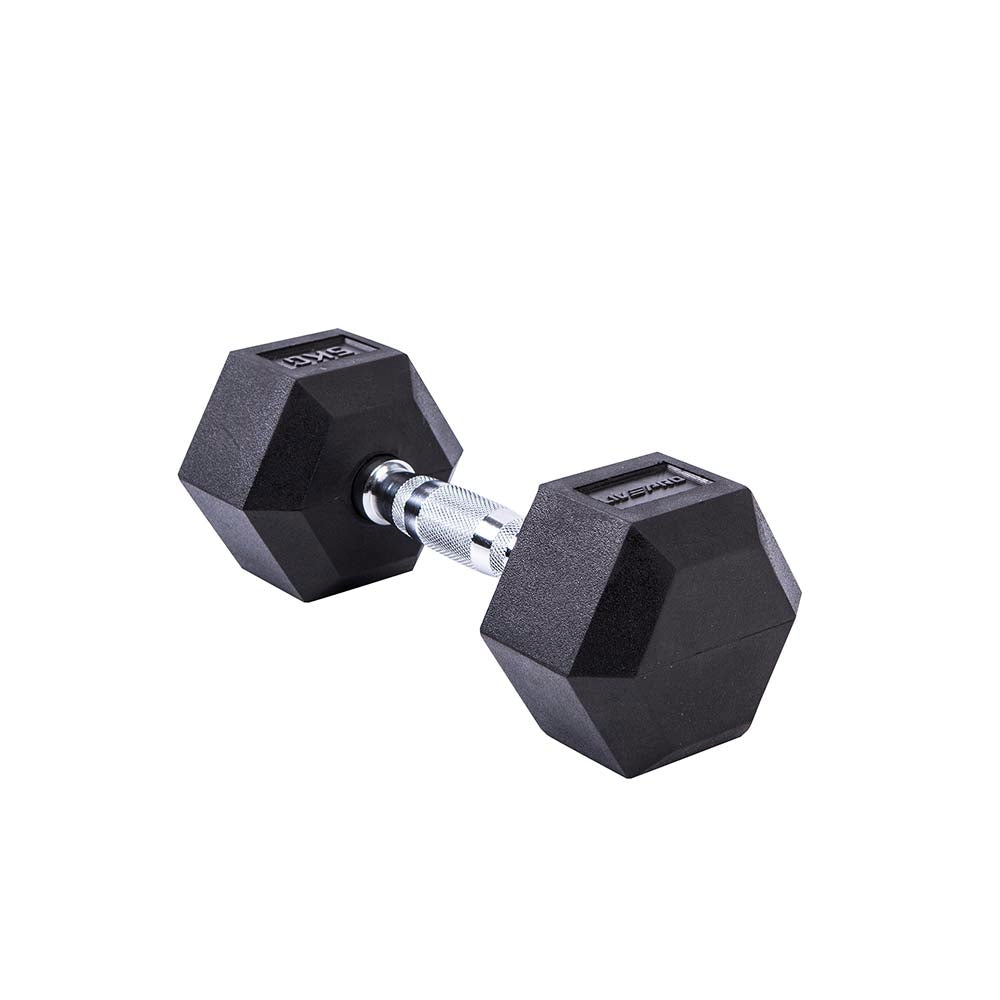 LIVE PRO Hexagonal Rubber Dumbbell Pair