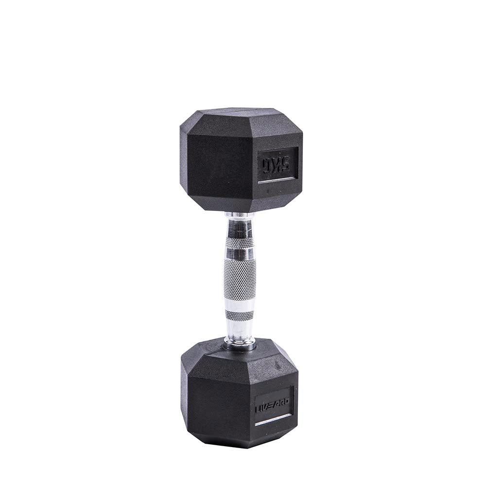 LIVE PRO Hexagonal Rubber Dumbbell Pair