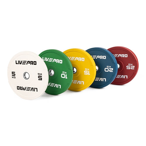 Live Pro Elite Coloured Bumper Plate 5kg single LP8332 - Devine Fitness Equipment
